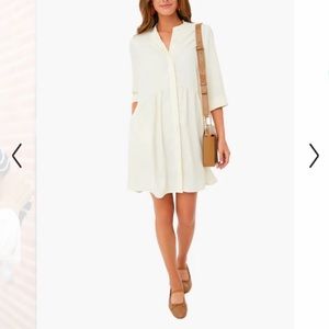 NWT Ivory Royal Silk Shirt Dress
